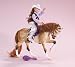 Breyer Ponies Horse and Rider Set: Cowgirl with Dun