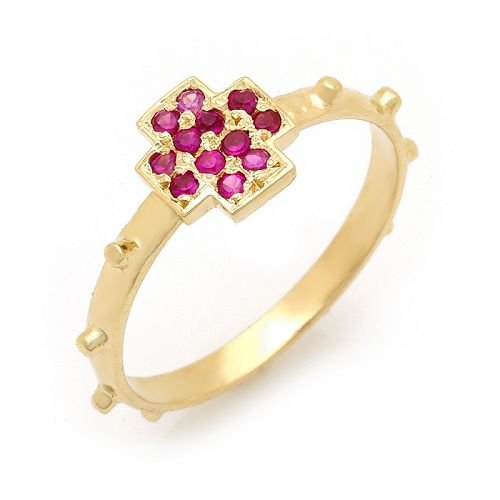 Cheap 14K Gold Rosary Ruby Ring Guides