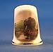 Porcelain China Collectable Thimble - Flying Scotsman Steam Train - Free Gift Box