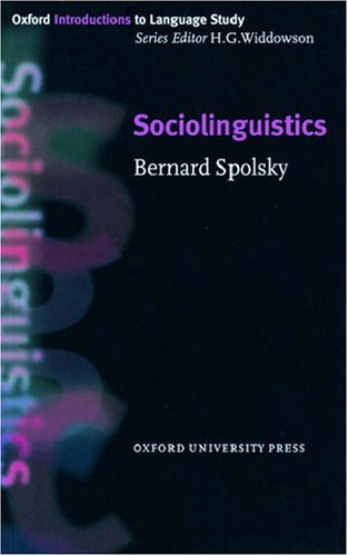 Sociolinguistics (Oxford Introductions to Language Study)