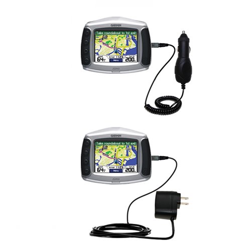 Essential Kit for the Garmin Zumo 400 - includes Car and Wall Charger with Rapid Charge Technology - Gomadic Brand w/ TipExchange Technology
