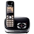 Panasonic KX-TG6521EB DECT Single Digital Cordless Phone Set with Answer Machine - Black