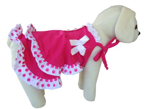 UP Collection Fashionable Summer Dress for Dogs, Fuchsia, Small