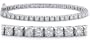 Ladies 3 Carat Diamond 14KT White Gold Tennis Bracelet
