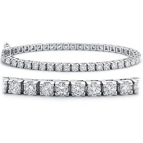 Ladies 3 Carat Diamond 14KT White Gold Tennis Bracelet by Sunset Collection