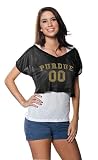 Purdue Boilermakers Women's Black Cropped Top Mesh Jersey