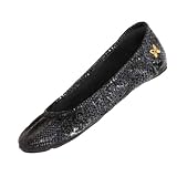 Butterfly Twists Black Python Folding Ballerina Slip Ons Size Small