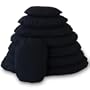 Lex&Max Bezug TIVOLI f�r OVAL Hundekissen-F�llung - Gr��e: 100 cm, Farbe: Schwarz