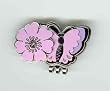 Golf Ball Marker, Magnetic, Butterfly Clip with Pink/Lavendar Flower Marker