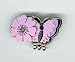 Golf Ball Marker, Magnetic, Butterfly Clip with Pink/Lavendar Flower Marker