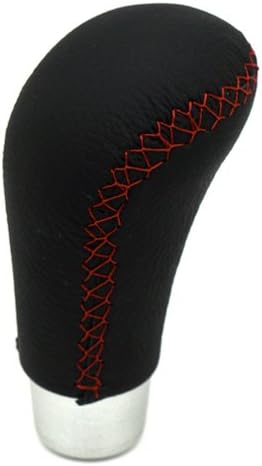 Stanniz(TM) Red Stitching M/T Manual Transmission Leather Sport Gear Shift Knob Handle