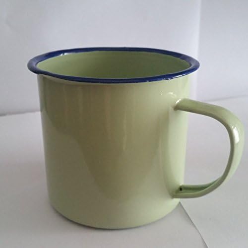 EXTRAFUNN ENAMEL CAMPING COFFEE TEA MUG BEAKER CUP 8cm (Light Green)