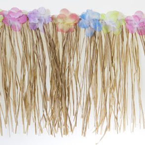 Floral Natural Raffia Fringe Decoration
