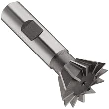 Niagara Cutter DT456 Single Angle Shank Type Dovetail Cutter, High Speed Steel, Uncoated (Bright), Weldon Shank, 45 Degree Angle, 2-1/2" Cutter Diameter, 12 Tooth, 3/4" Face Width