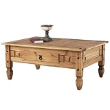 Chunky Mexican Corona Coffee Table And Drawer Living Room Pine Coffee Table