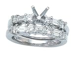 1.15 cts Baguette Diamonds Wedding Set - Platinum, 14kt White or Yellow Gold