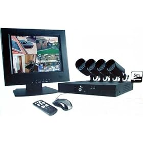 DVR Recording Kit - 500gb DVR - 4 Night / Day CCTV Camera's & BNC Monitor - Home Security Kit.