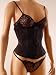  : Black Waist Cincher Body Shaper Stretch Lace boning Cupless