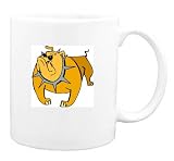 Mug with bulldog, spike, orange, collar, dog