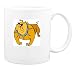 Mug with bulldog, spike, orange, collar, dog