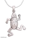 Necklace, 'Frog Prince' 17.7 L