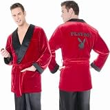 Mens Adult Halloween Costumes Hugh Hefner Playboy Smoking Jacket Robe Costume Theme Party Outfit - cod. B001FVV2I2