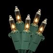 Set of 35 Clear Mini Christmas Lights - Green Wire