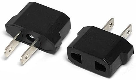 Flat Europe/Asia to USA Plug Adapter - 2 Pack
