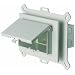 Arlington DBHS1W-1 Electrical Box with Weatherproof Cover for Vinyl-Siding, New-Construction, Horizontal/1-Gang, White