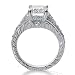 14K White Gold Emerald Cut Diamond Semi-mount Engagement Setting (0.33ct.tw, HI Color, SI2-3 Clarity)(CENTER STONE NOT INCLUDED) image 3