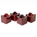 Wood Bed Lifters (Mahogany) (4.5"D x 4.5"W x 4"H)