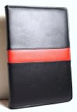Black with Red Stripe Synthetic Leather Amazon Kindle 2 E-Book Kindle2 6" Book Style Case with Clasp + Pocket Oragnizer Sleeve
