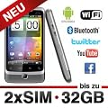 SMARTPHONE A5000 DUALSIM mit ANDROID 2.2 + Gratis SCHUTZ-TASCHE (3,5" Zoll Display, Wifi / Wlan, Kamera, Radio & TV Funktion)