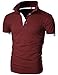 Ohoo Mens Slim Fit Short Sleeve Plain Polo Shirt in Pure Cotton