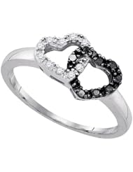 0.17CTW-DIA HEART RING