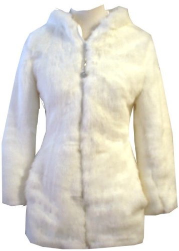 Ooh La La White Faux Fur Hooded Coat