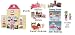 Loving Family Twin Time Dollhouse Superset with Basic Dollhouse and Its Accessories Plus Nursery Room, Kitchen, Parent's Bedroom, Dining Room, Bathroom, Kid's Bedroom, Grandma and Sister