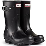 Women's Hunter Boots Original Short Snow Rain Boots Water Boots Unisex - Black - 7