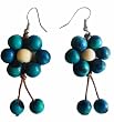 Handmade Acai Seeds Earrings - South American Fresh Teal