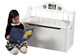 Kids / Children's White Finish Wooden Spindle Storage Toy Box