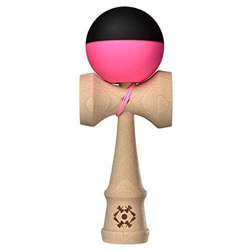 Kendama USA Tribute Half Split Neon Pink & Black Silk Matte