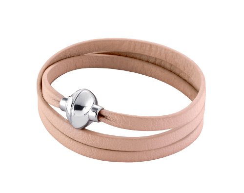 Sence Copenhagen Damen-Armband Snake rosenquarzfarben Verschluss Rhodium 54 cm T556 Preisvergleich