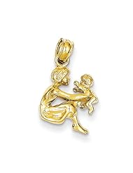 14k Mother holding child Pendant