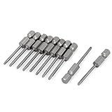 Uxcell　プラスドライバービット　金属　グレー　フィリップス　磁気　PH1