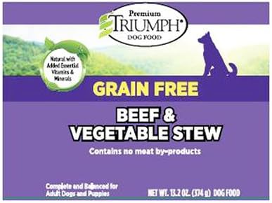 Triumph Grain Free Beef &amp; Veg Stew Can Dog Food