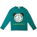 【H28年春物】 GARACH(ギャラッチ) 天竺パンダ時計長袖Tシャツ 90cm/Gn NO.AH-1611401