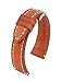 Hirsch Liberty Leather Watch Strap - Golden Brown - L - 22mm / 20mm - Shiny Silver Buckle - Artisan Calf Leather Band