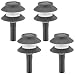 Malibu 4-Pack Solar Plastic Tier Landscape Lights with Amber LED, Black #LZ1-4