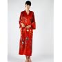 Silk Kimono Robe -- Grace -- Women's Kimono in Red, 100% Silk Hand Painted (One Size)