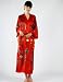 Silk Kimono Robe -- Grace -- Women's Kimono in Red, 100% Silk Hand Painted (One Size)